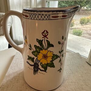 TIFFANY & CO. Lisbon Hand Painted in Portugal Ceramic Pitcher